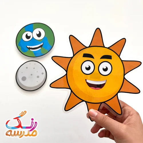 پک حرکت وضعی و انتقالی زمین ( خورشید و ماه و زمین)