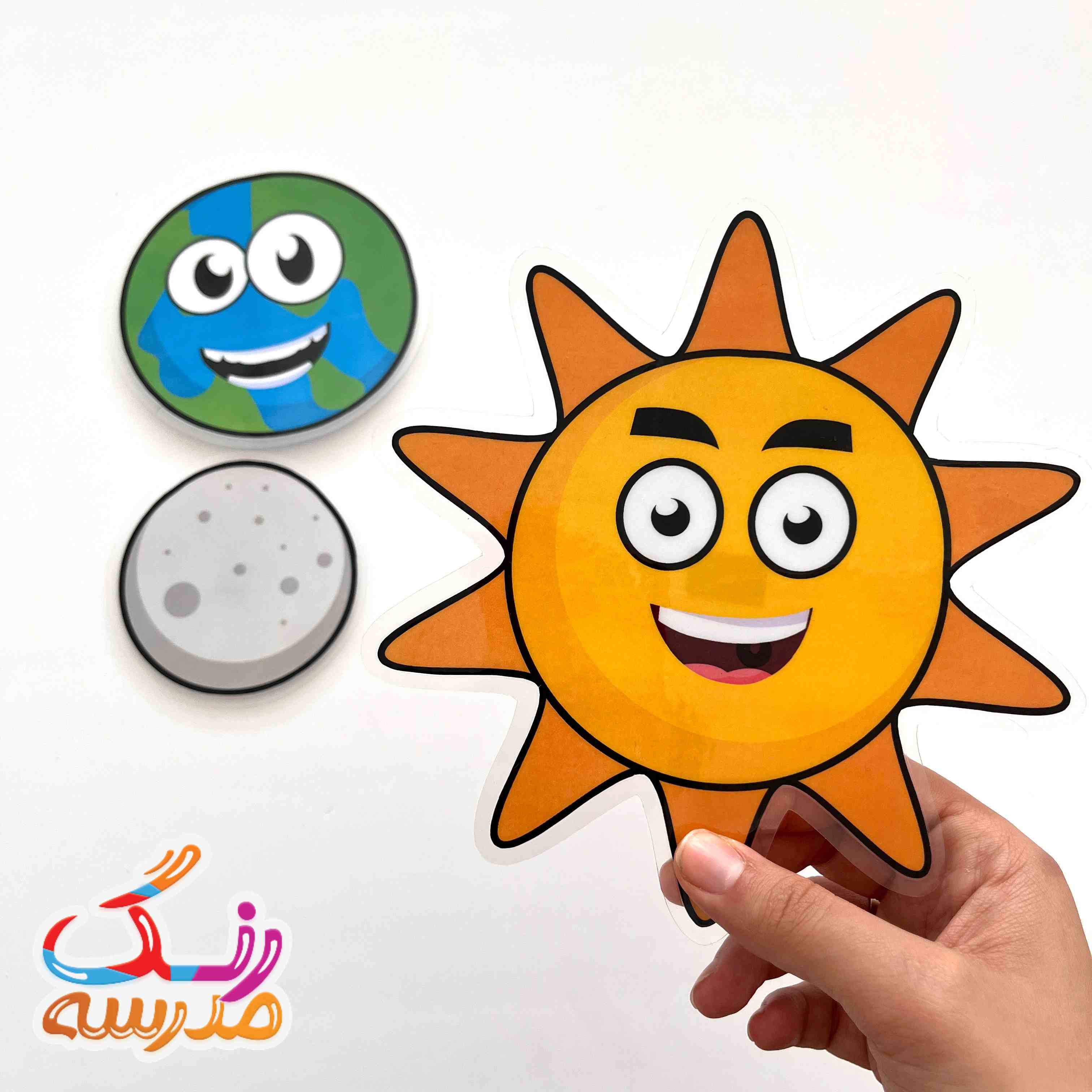 پک حرکت وضعی و انتقالی زمین ( خورشید و ماه و زمین)