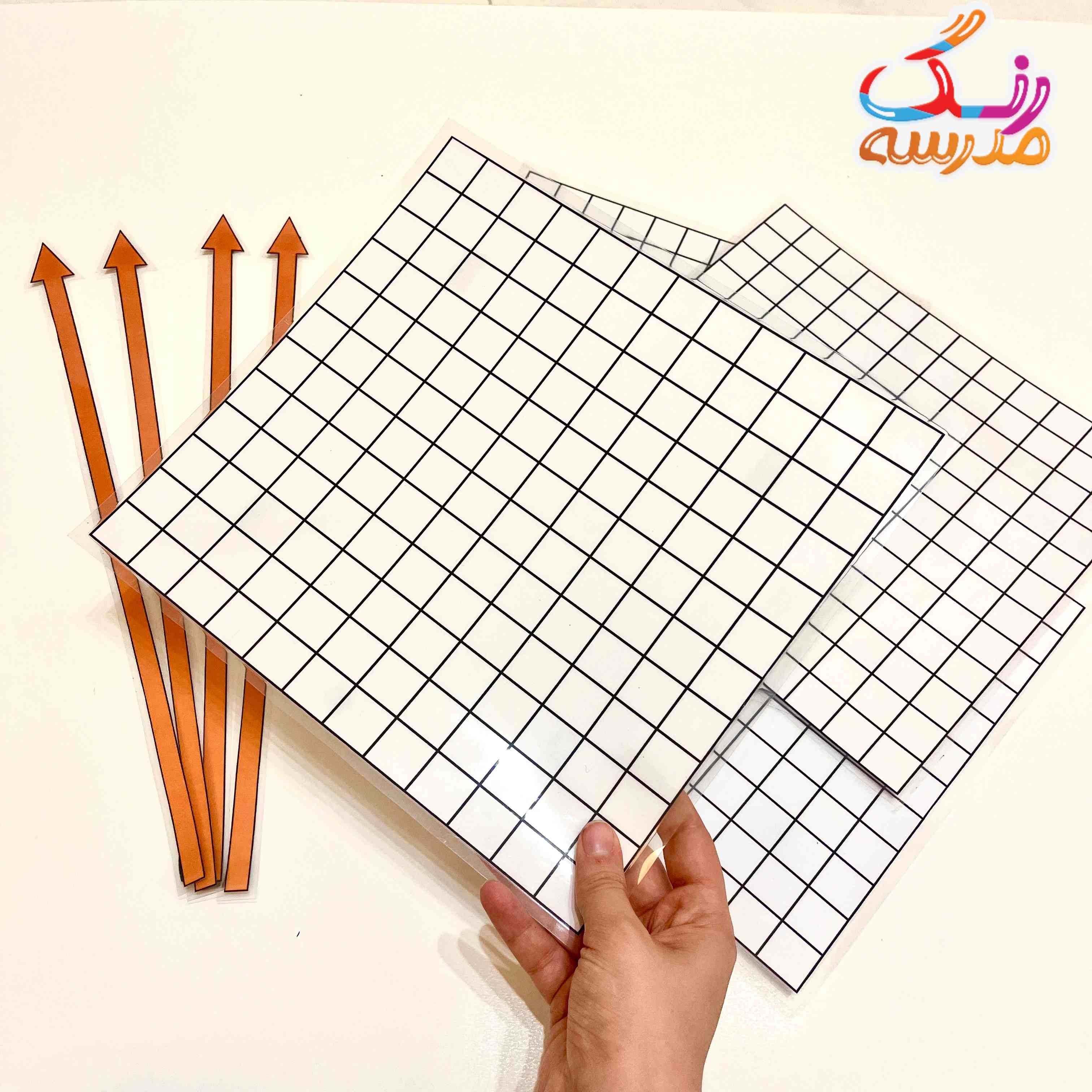 پک آموزش تقارن و مختصات ( شامل ۴ محور و ۴ صفحه شطرنجی)