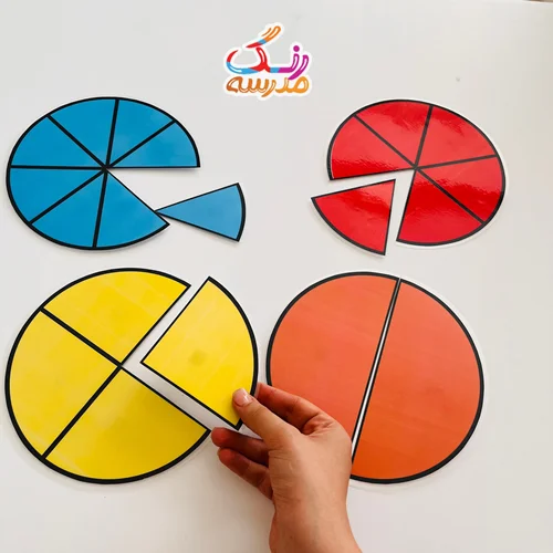 پک آموزش کسر (رنگی ساده)